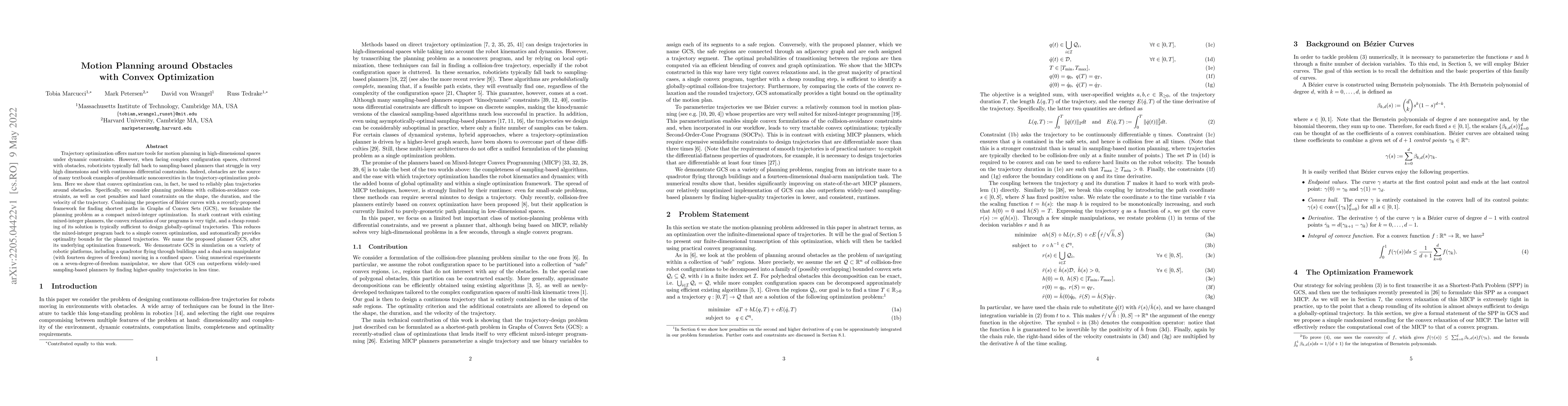Thumbnail for Motion Planning around Obstacles with Convex Optimization