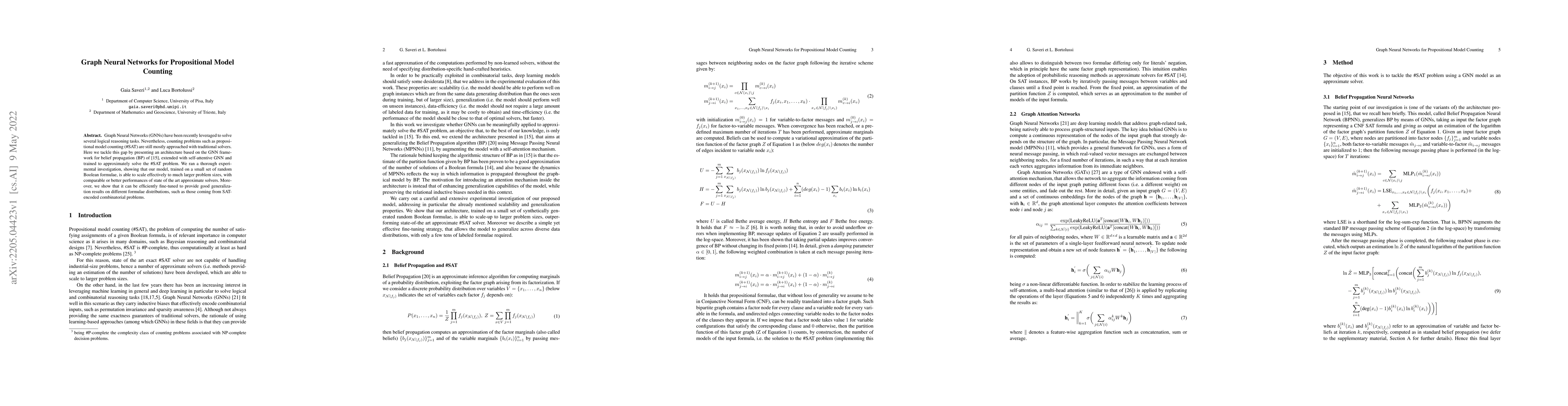 Thumbnail for Graph Neural Networks for Propositional Model Counting