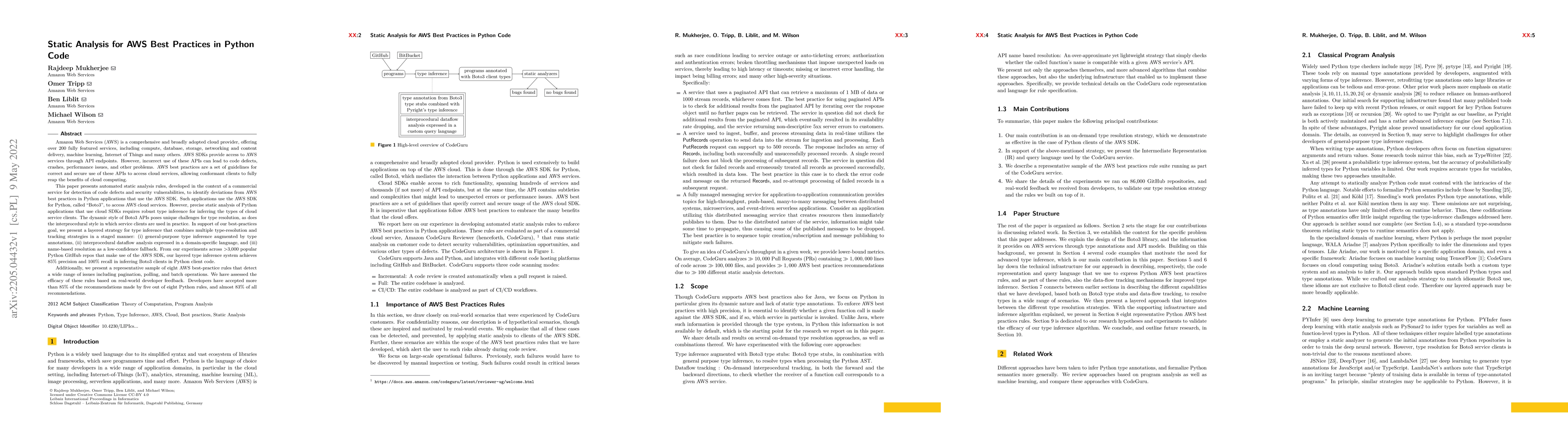 Thumbnail for Static Analysis for AWS Best Practices in Python Code