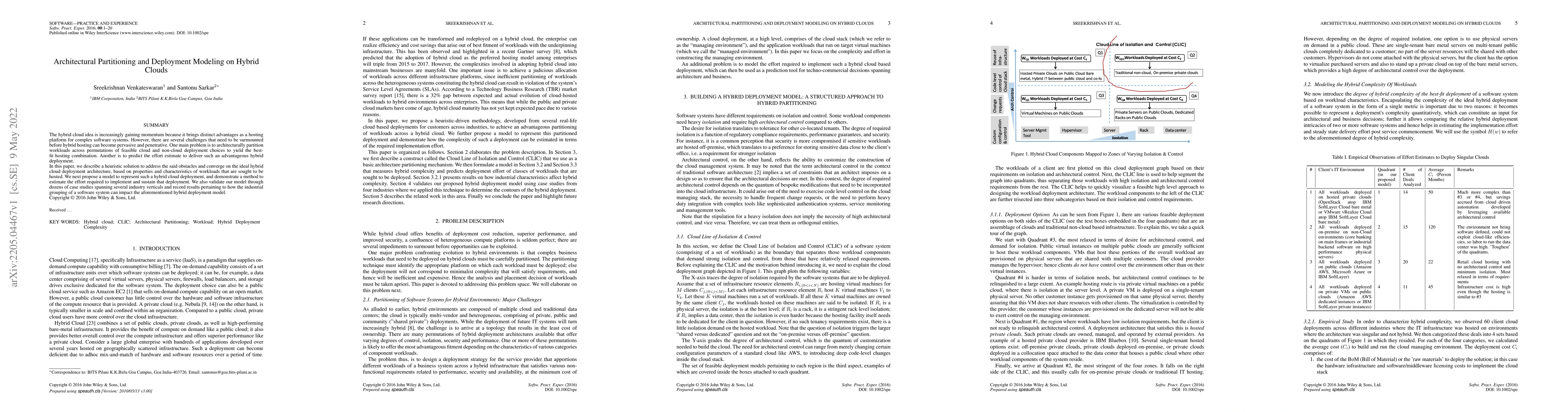 Thumbnail for Architectural Partitioning and Deployment Modeling on Hybrid Clouds