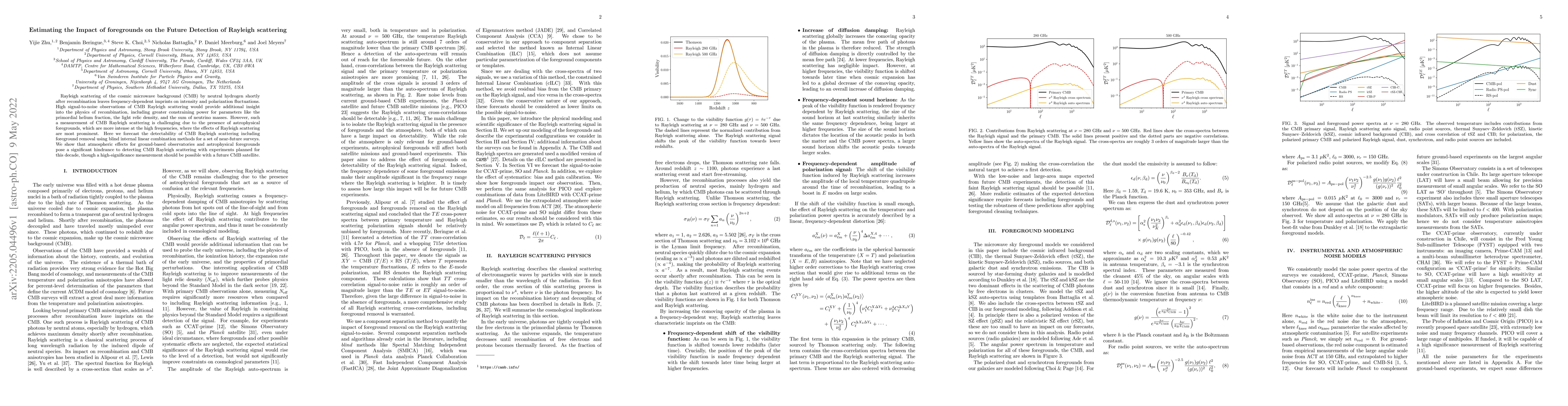 Thumbnail for Estimating the Impact of foregrounds on the Future Detection of Rayleigh
  scattering