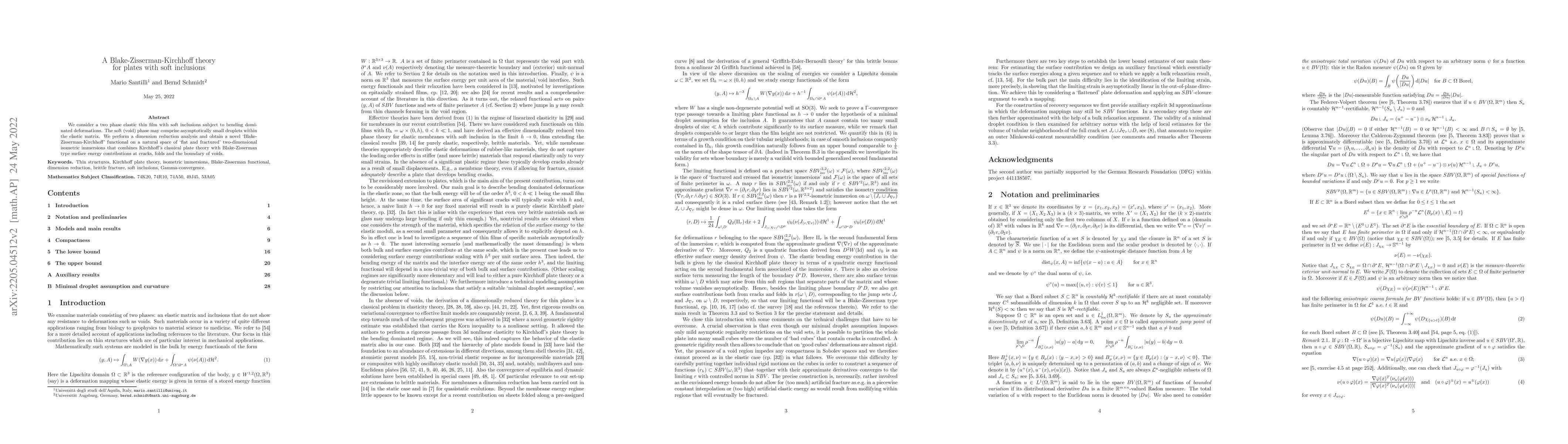 Thumbnail for A Blake-Zisserman-Kirchhoff theory for plates with soft inclusions