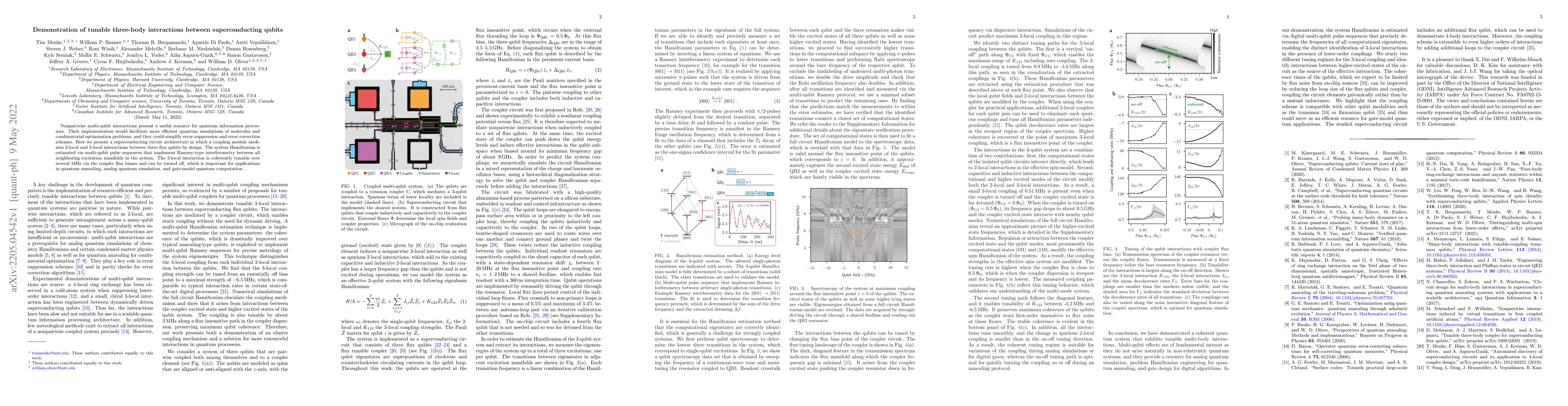 Thumbnail for Demonstration of tunable three-body interactions between superconducting
  qubits