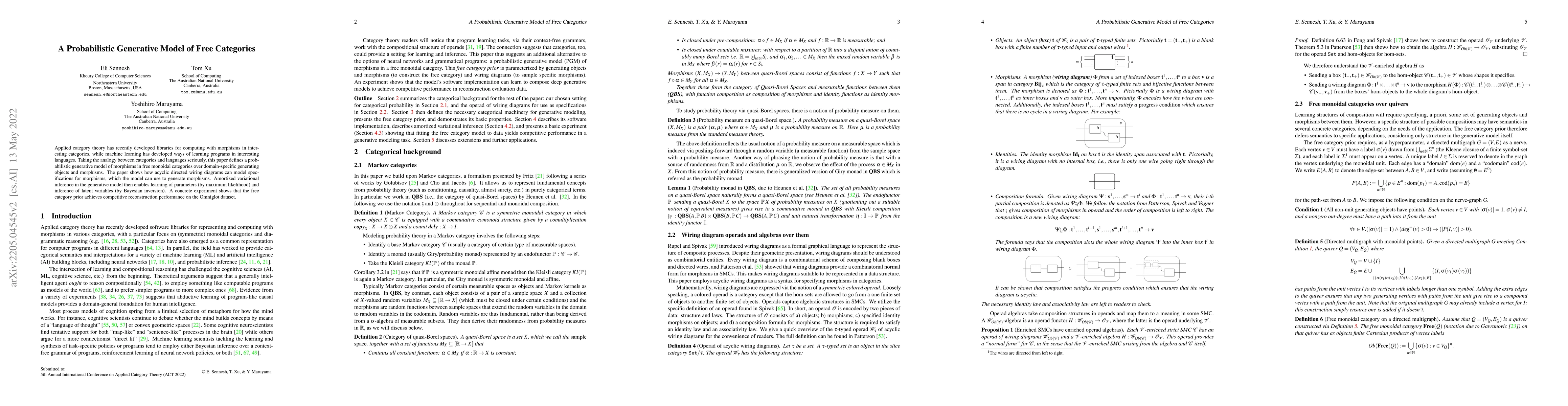 Thumbnail for A Probabilistic Generative Model of Free Categories