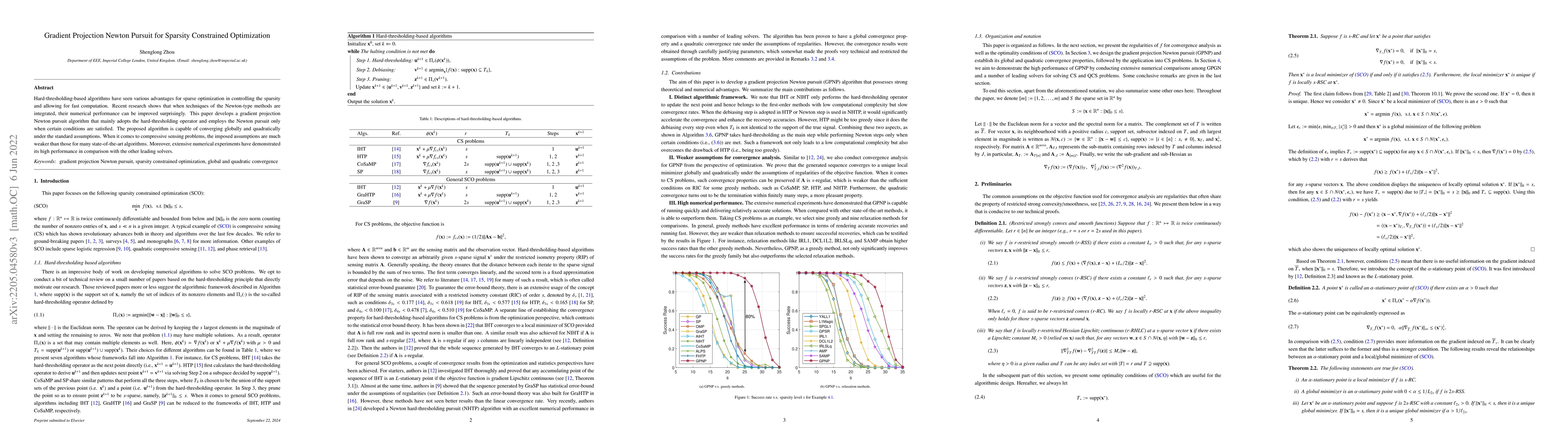 Thumbnail for Gradient Projection Newton Pursuit for Sparsity Constrained Optimization