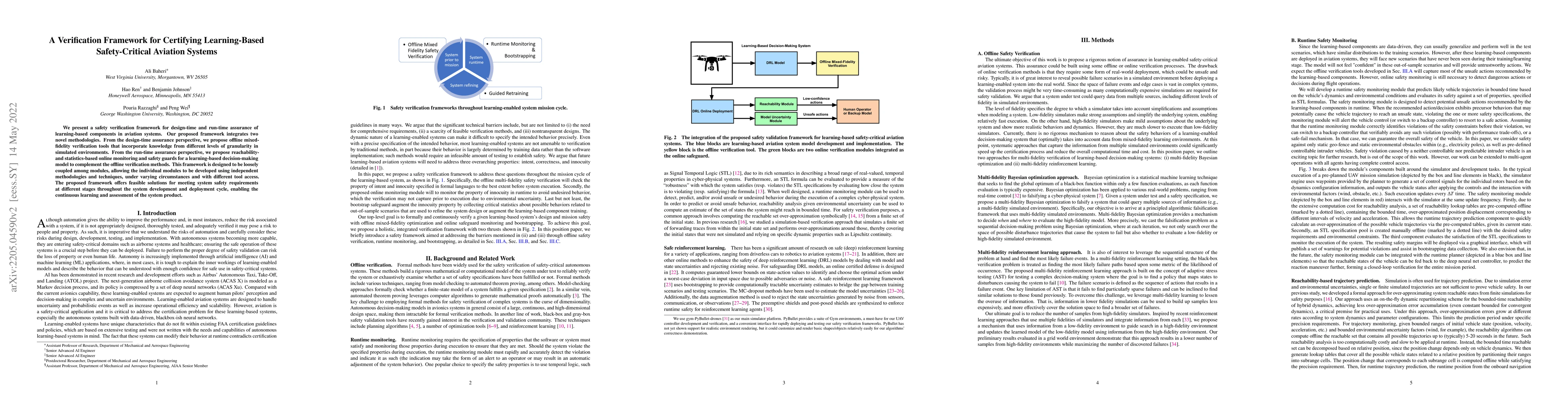 Thumbnail for A Verification Framework for Certifying Learning-Based Safety-Critical
  Aviation Systems