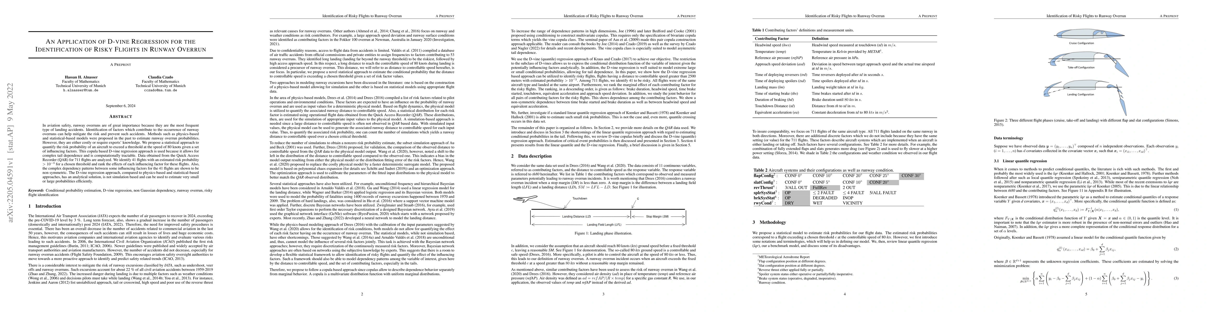 Thumbnail for An Application of D-vine Regression for the Identification of Risky
  Flights in Runway Overrun