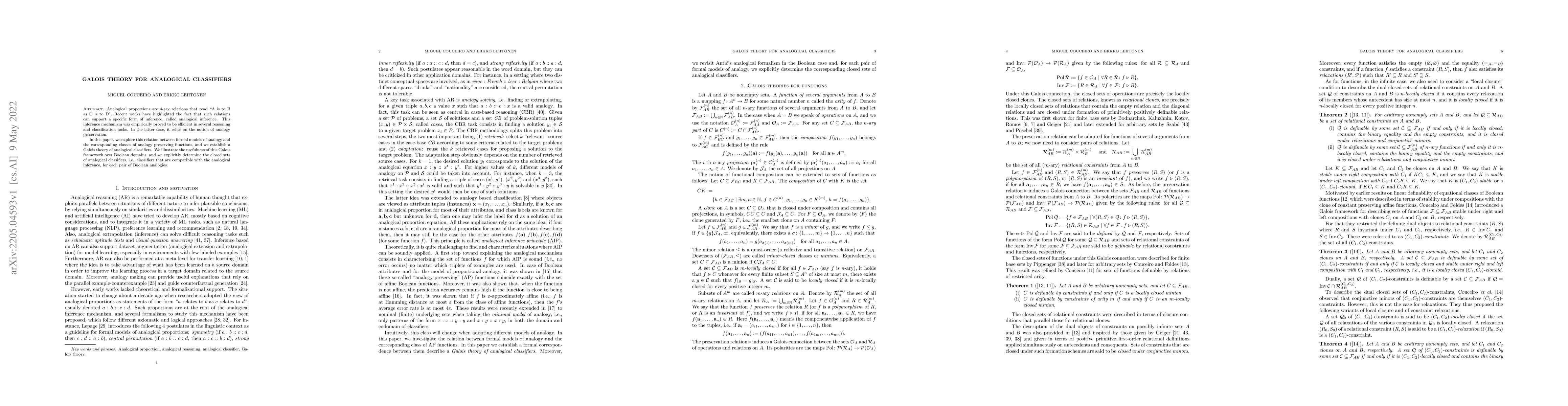 Thumbnail for Galois theory for analogical classifiers