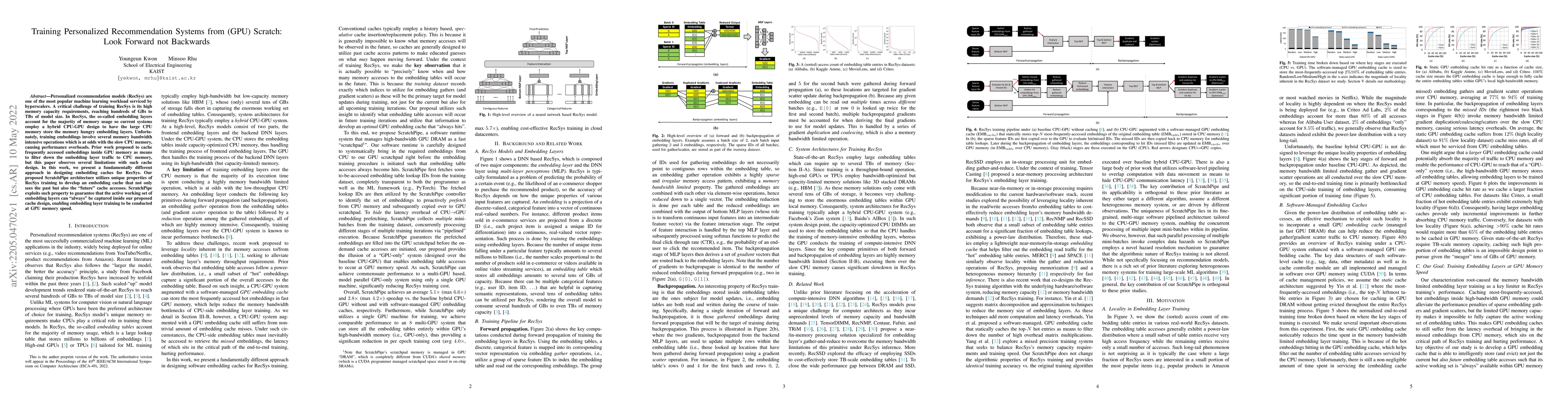 Thumbnail for Training Personalized Recommendation Systems from (GPU) Scratch: Look
  Forward not Backwards