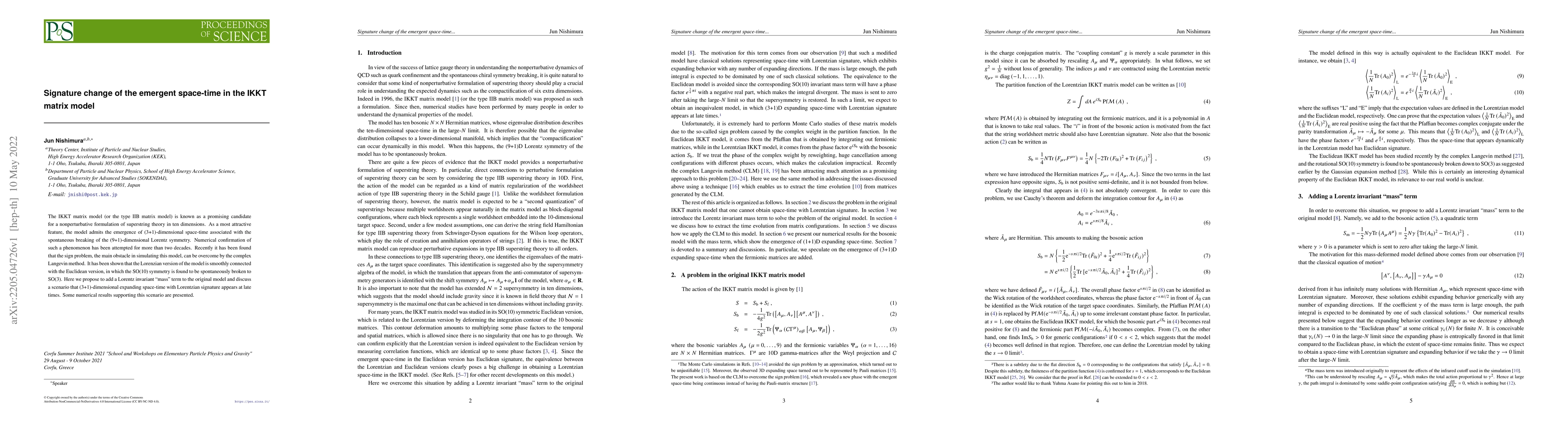 Thumbnail for Signature change of the emergent space-time in the IKKT matrix model