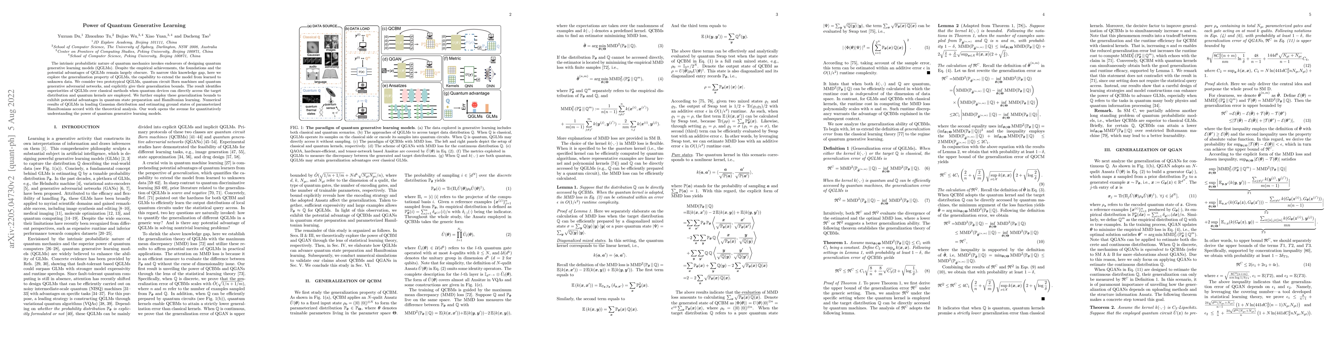 Thumbnail for Power of Quantum Generative Learning