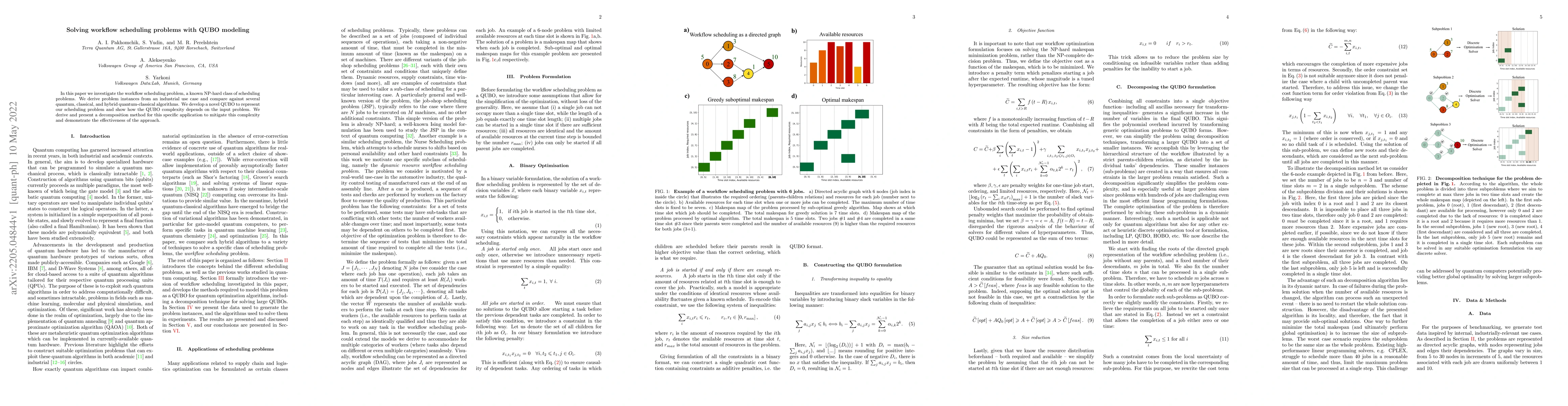 Thumbnail for Solving workflow scheduling problems with QUBO modeling