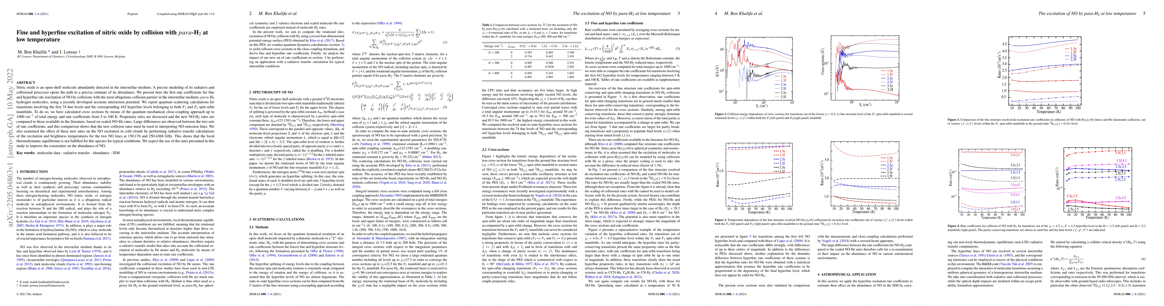 Thumbnail for Fine and hyperfine excitation of nitric oxide by collision with para-H2