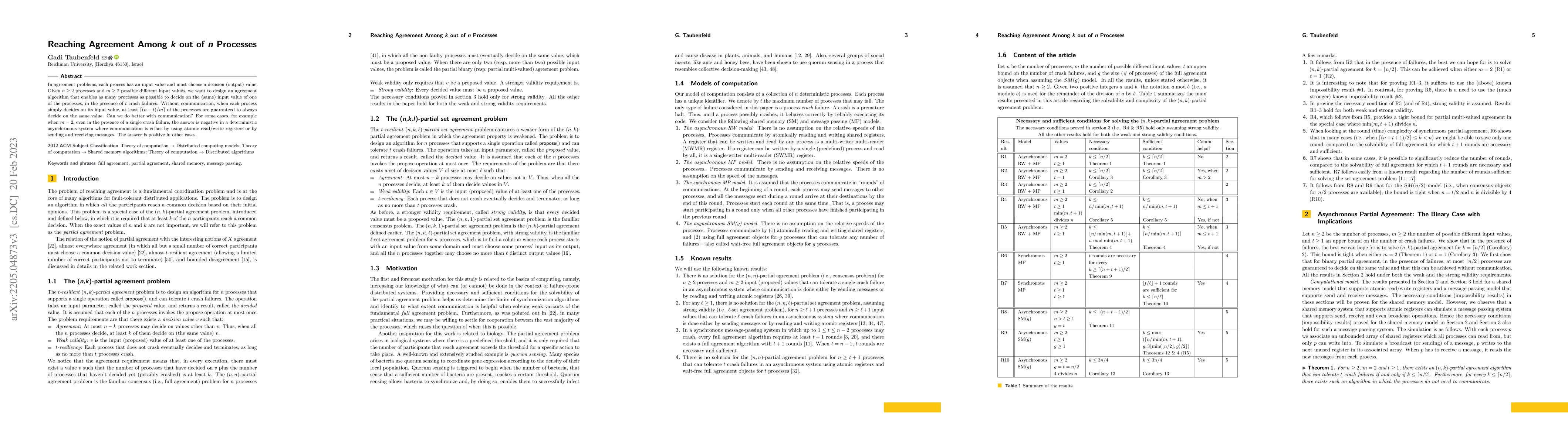 Thumbnail for Reaching Agreement Among $k$ out of $n$ Processes