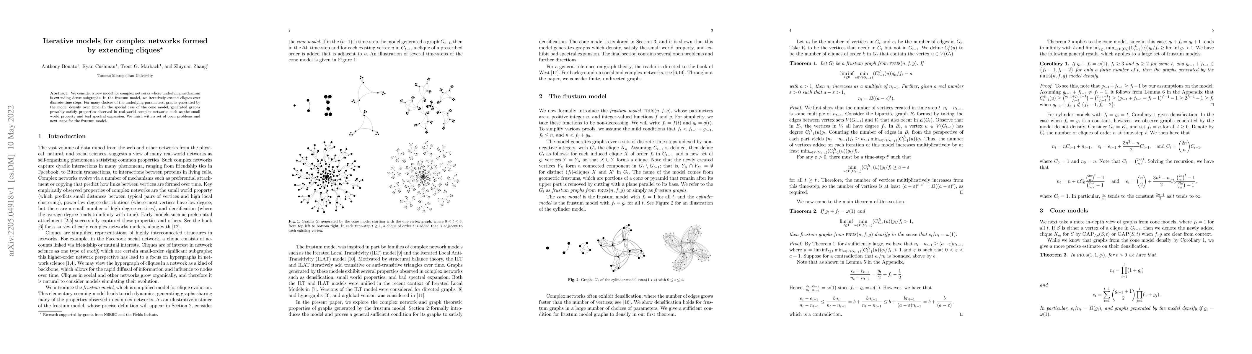Thumbnail for Iterative models for complex networks formed by extending cliques