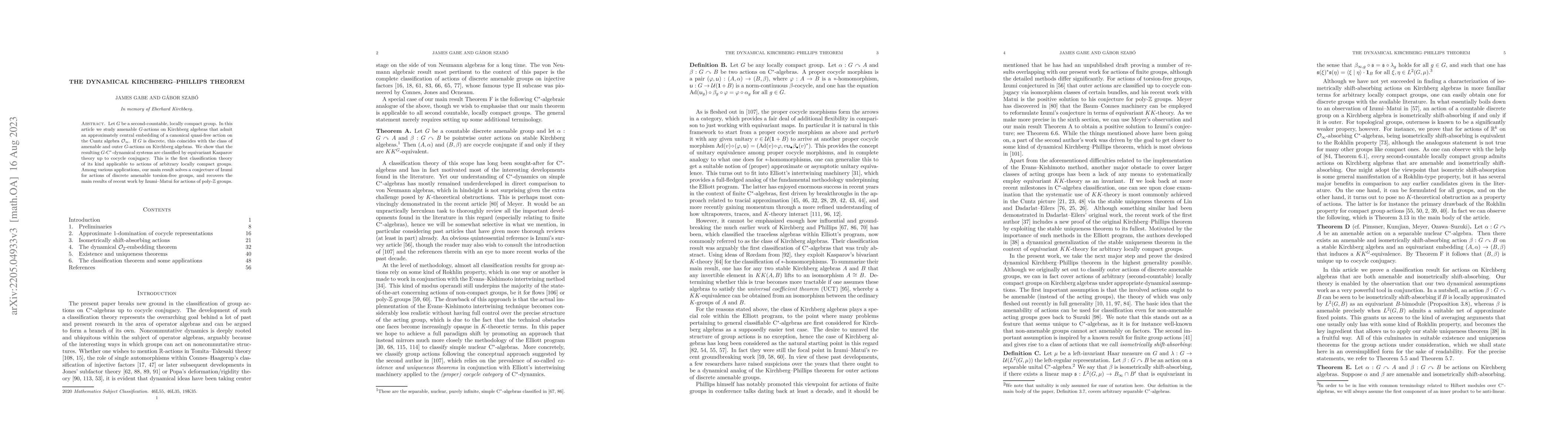 Thumbnail for The dynamical Kirchberg-Phillips theorem