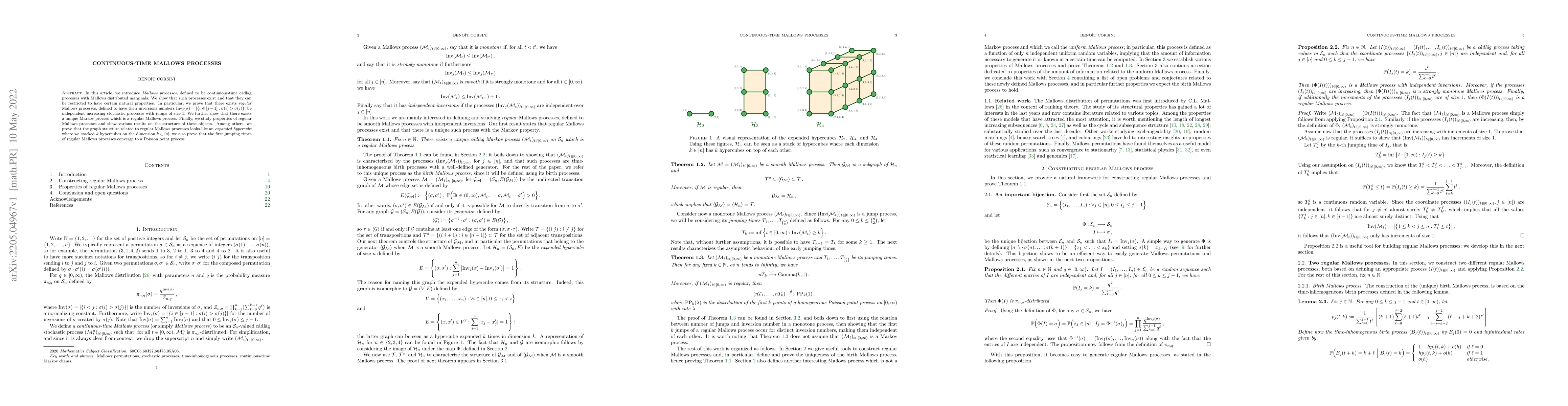 Thumbnail for Continuous-time Mallows processes