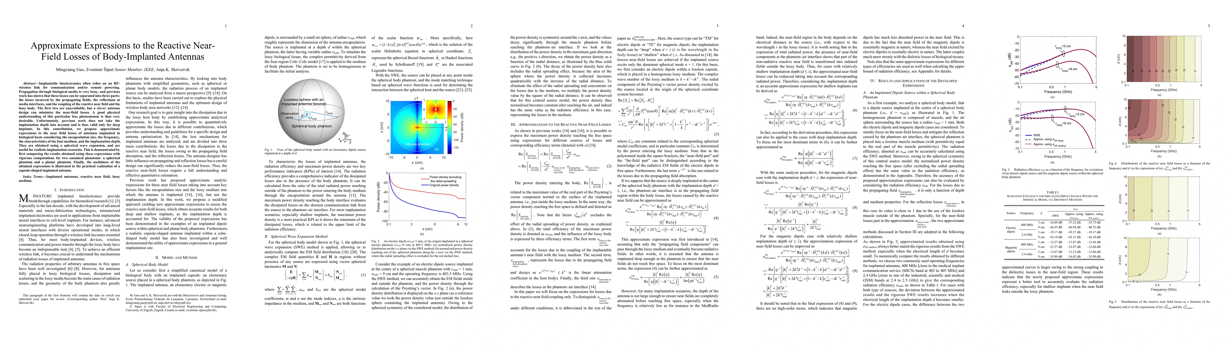 Thumbnail for Approximate Expressions to the Reactive Near-Field Losses of
  Body-Implanted Antennas