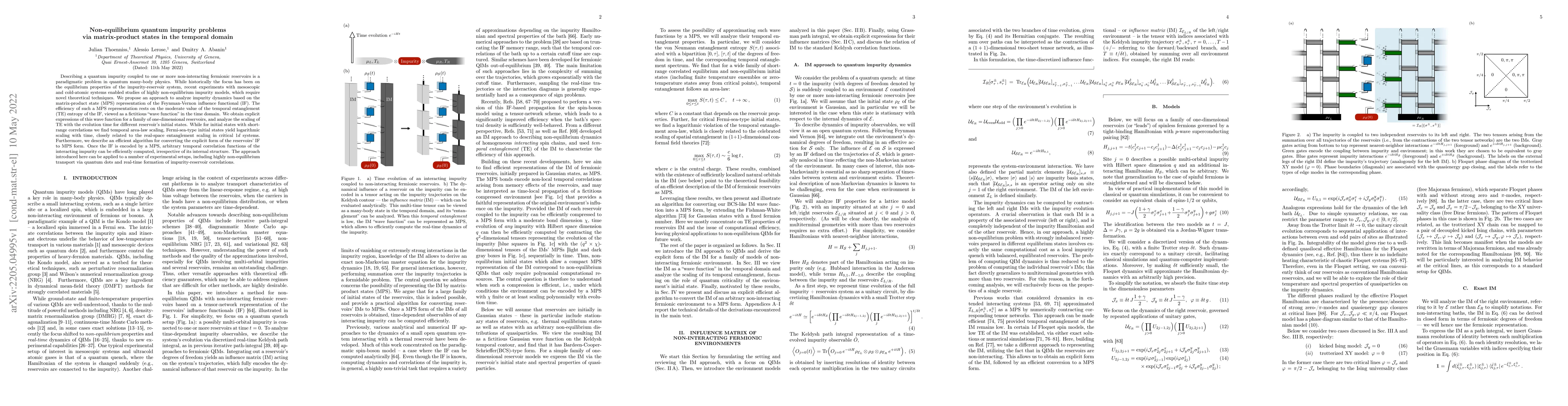 Thumbnail for Non-equilibrium quantum impurity problems via matrix-product states in
  the temporal domain