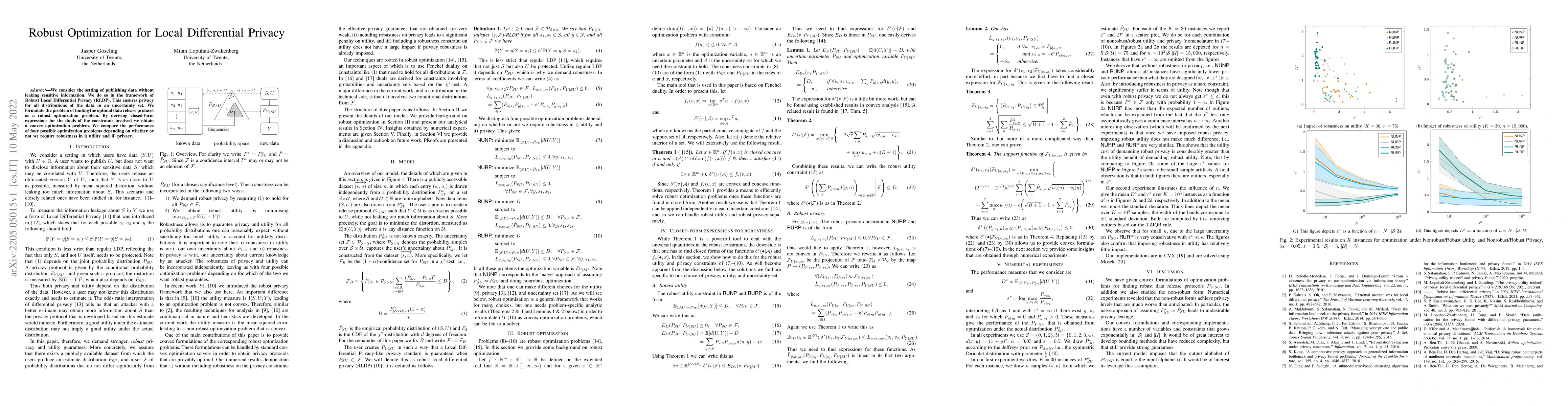 Thumbnail for Robust Optimization for Local Differential Privacy