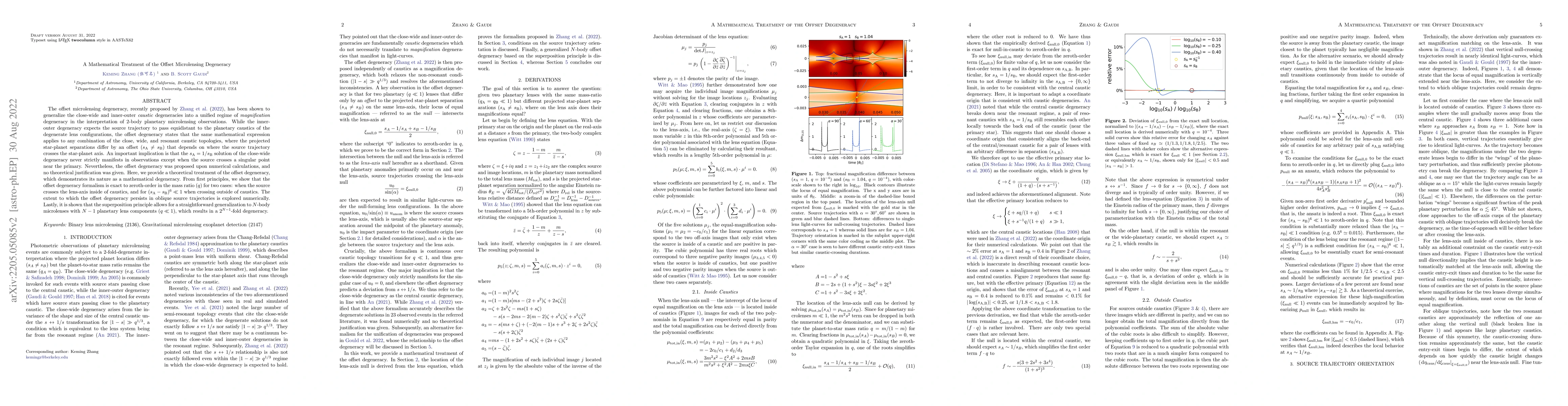 Thumbnail for A Mathematical Treatment of the Offset Microlensing Degeneracy