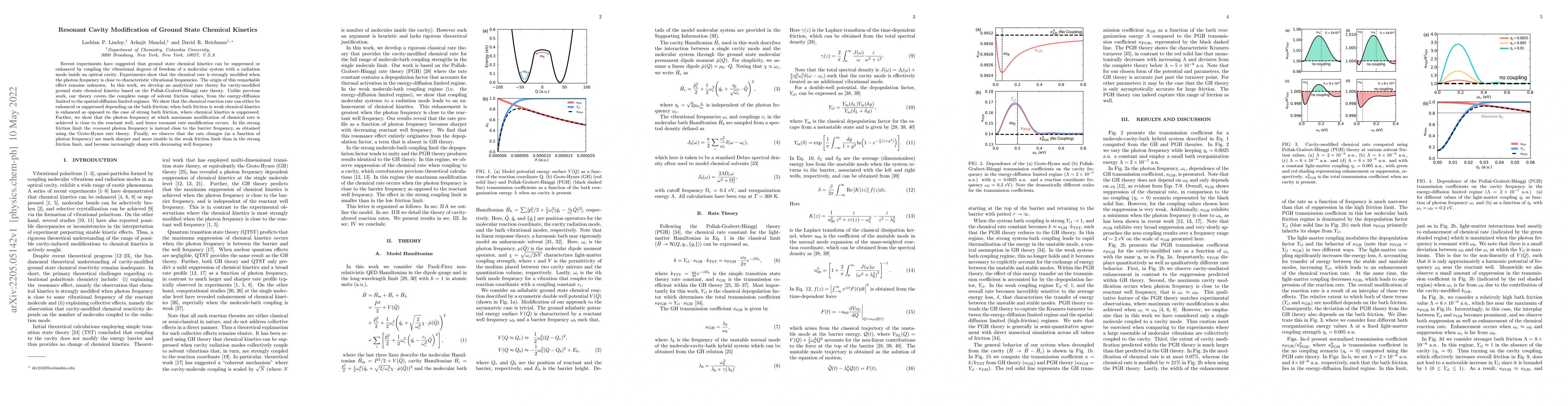 Thumbnail for Resonant Cavity Modification of Ground State Chemical Kinetics