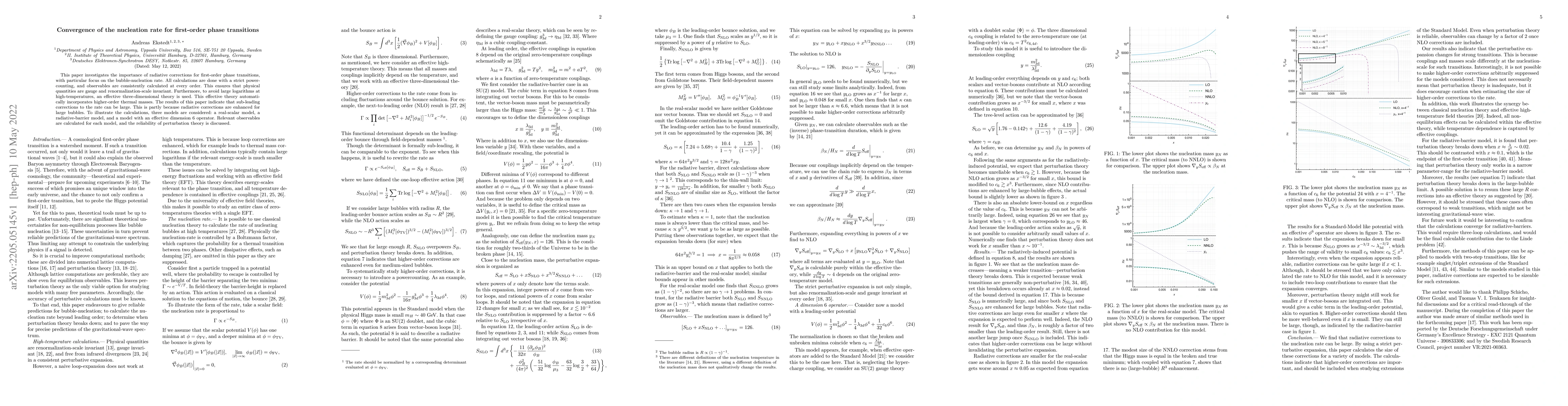 Thumbnail for Convergence of the nucleation rate for first-order phase transitions