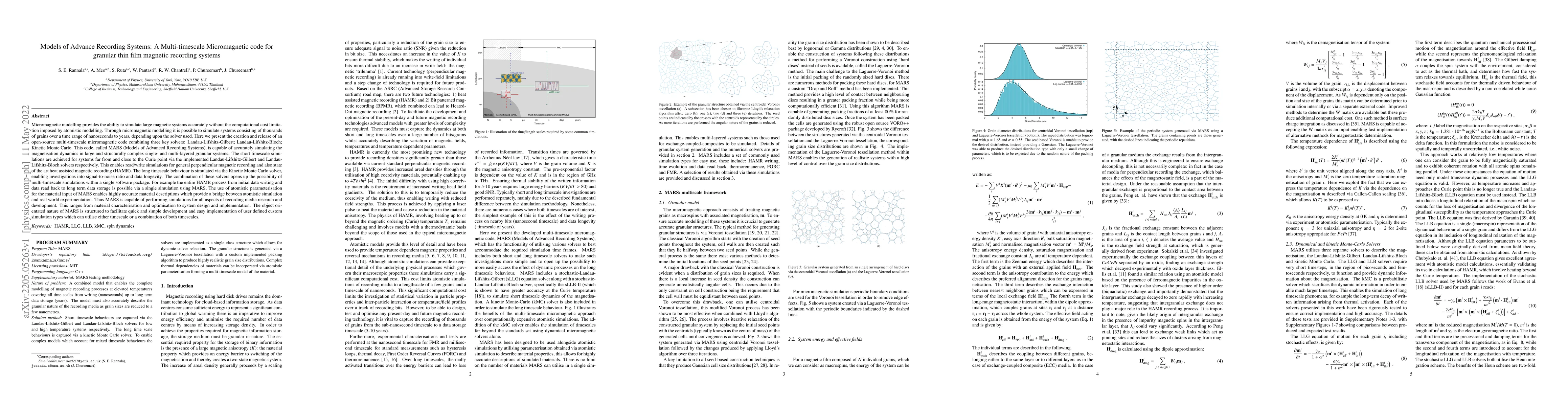 Thumbnail for Models of Advance Recording Systems: A Multi-timescale Micromagnetic
  code for granular thin film magnetic recording systems