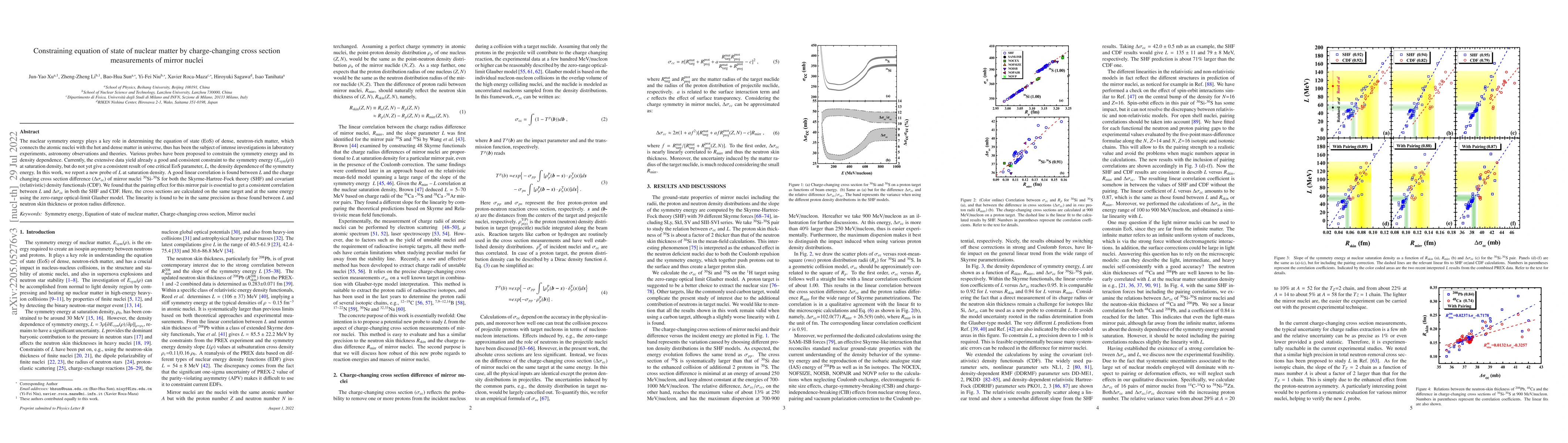 Thumbnail for Constraining equation of state of nuclear matter by charge-changing
  cross section measurements of mirror nuclei
