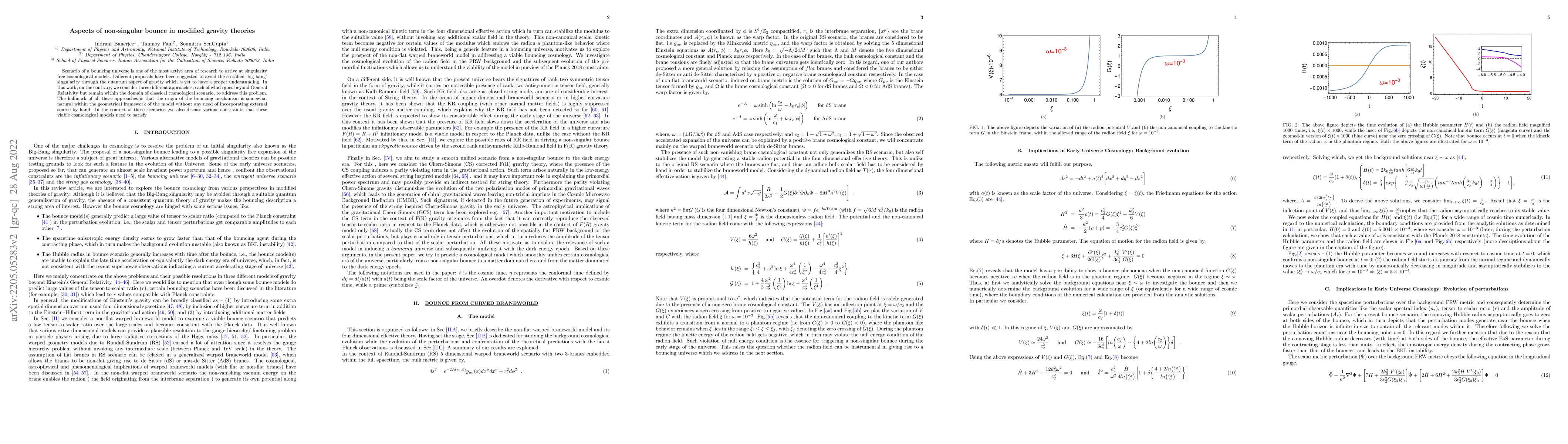Thumbnail for Aspects of non-singular bounce in modified gravity theories