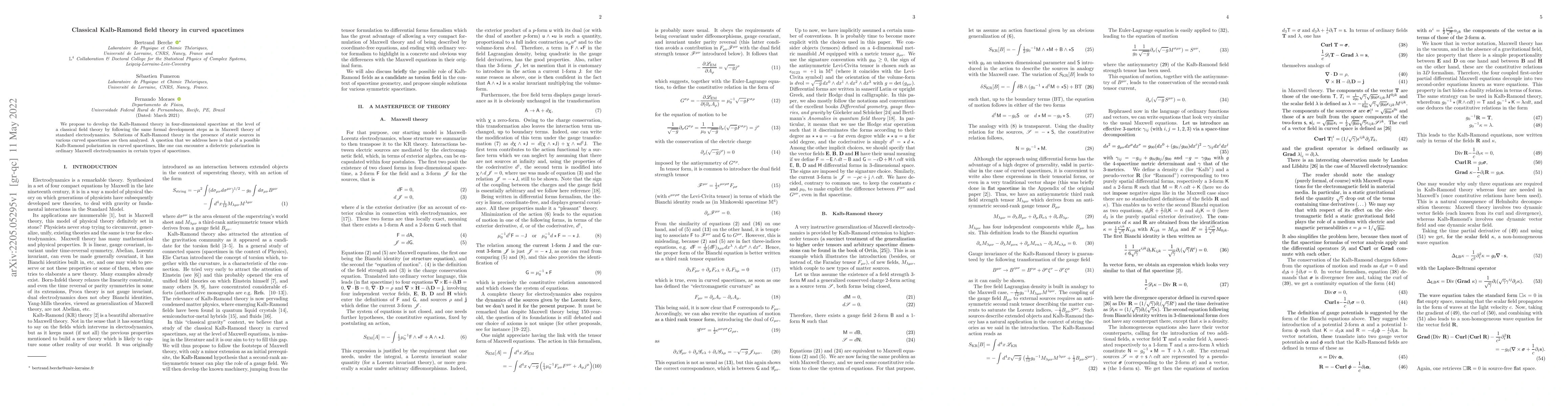 Thumbnail for Classical Kalb-Ramond field theory in curved spacetimes