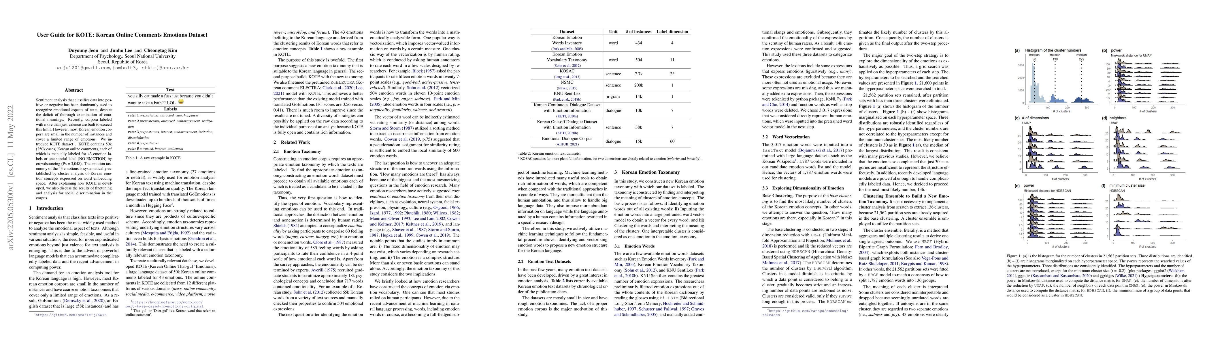 Thumbnail for User Guide for KOTE: Korean Online Comments Emotions Dataset