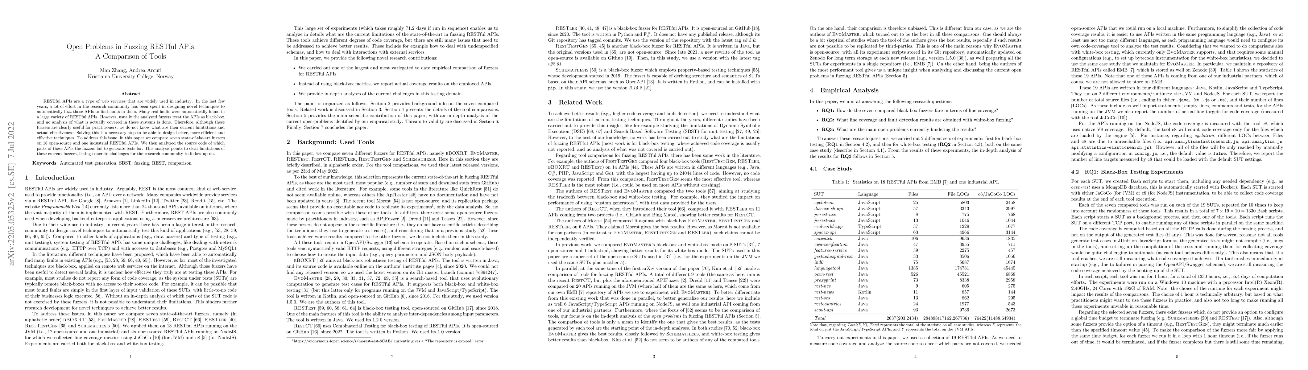 Thumbnail for Open Problems in Fuzzing RESTful APIs: A Comparison of Tools