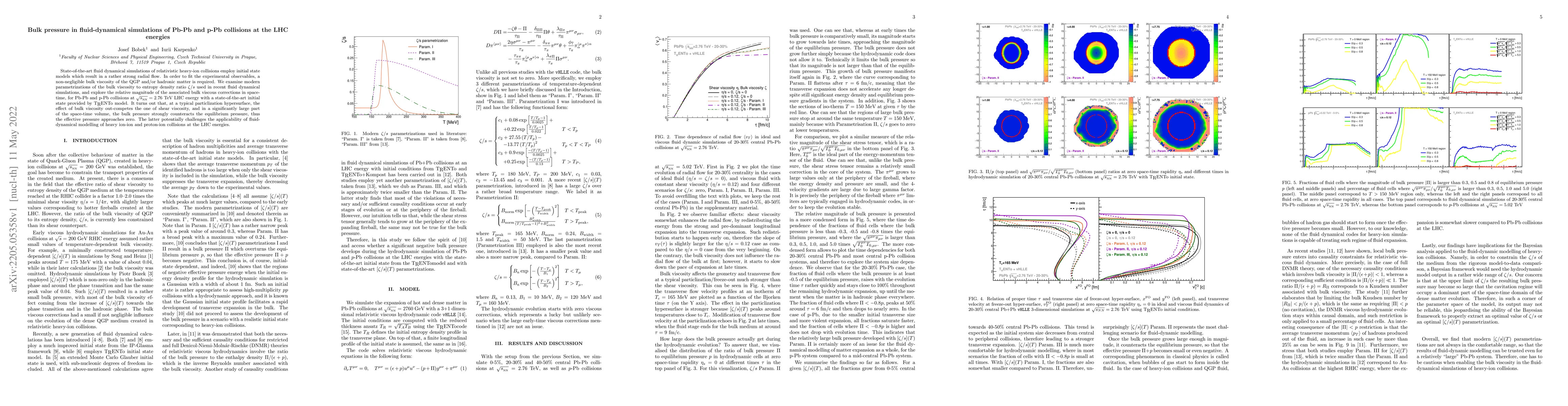Thumbnail for Bulk pressure in fluid-dynamical simulations of Pb-Pb and p-Pb
  collisions at the LHC energies