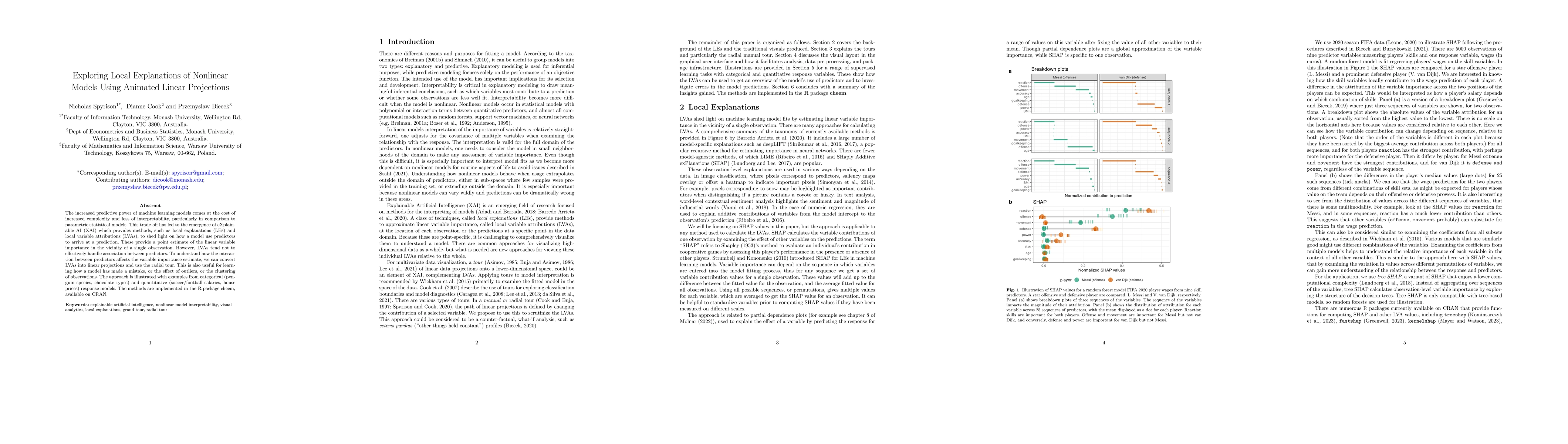 Thumbnail for Exploring Local Explanations of Nonlinear Models Using Animated Linear
  Projections