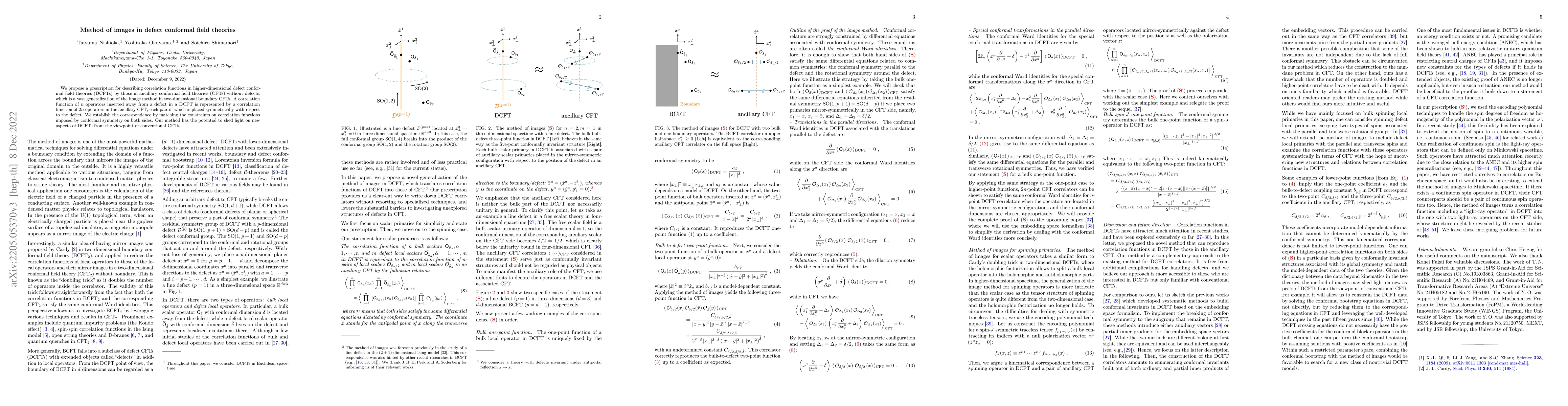Thumbnail for Method of images in defect conformal field theories