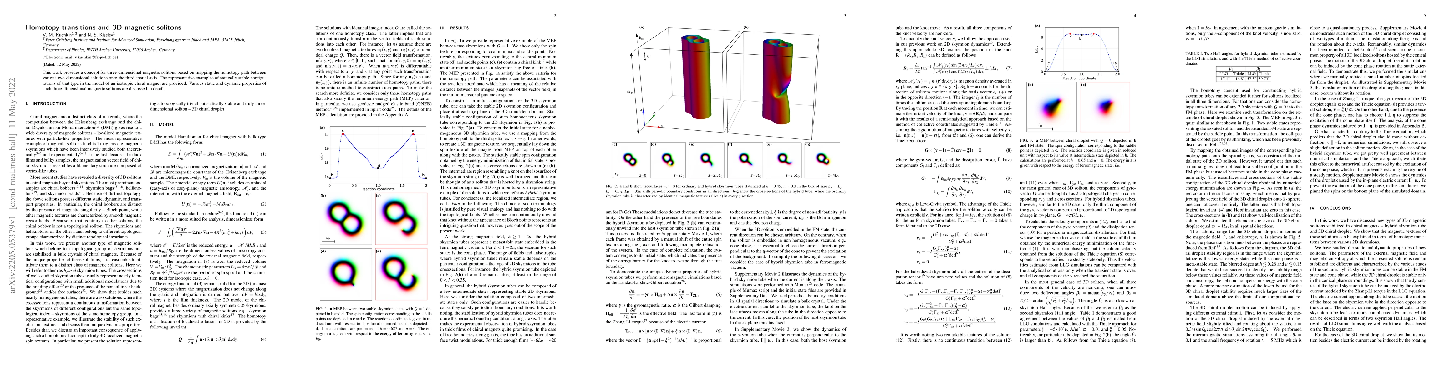 Thumbnail for Homotopy transitions and 3D magnetic solitons