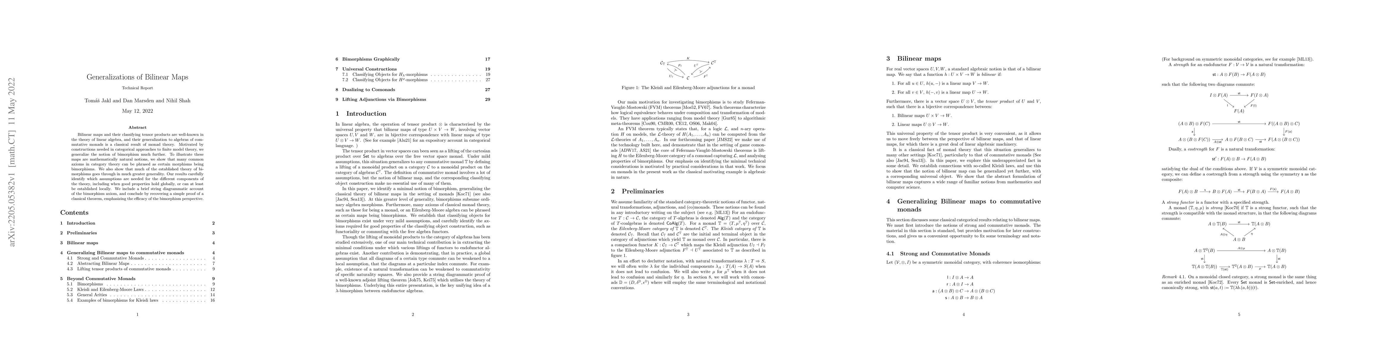 Thumbnail for Generalizations of Bilinear Maps -- Technical Report