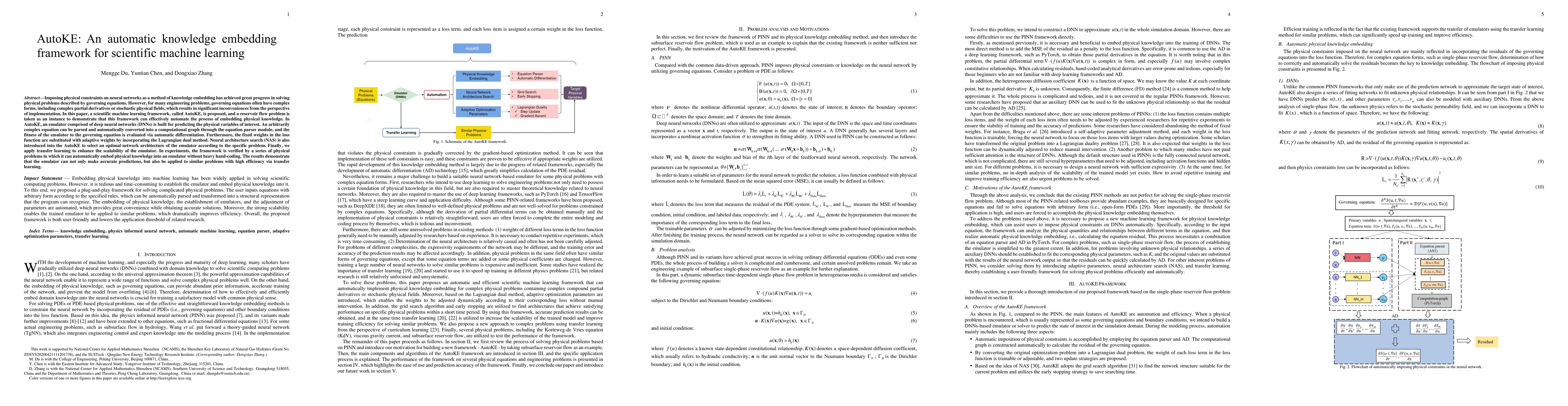 Thumbnail for AutoKE: An automatic knowledge embedding framework for scientific
  machine learning