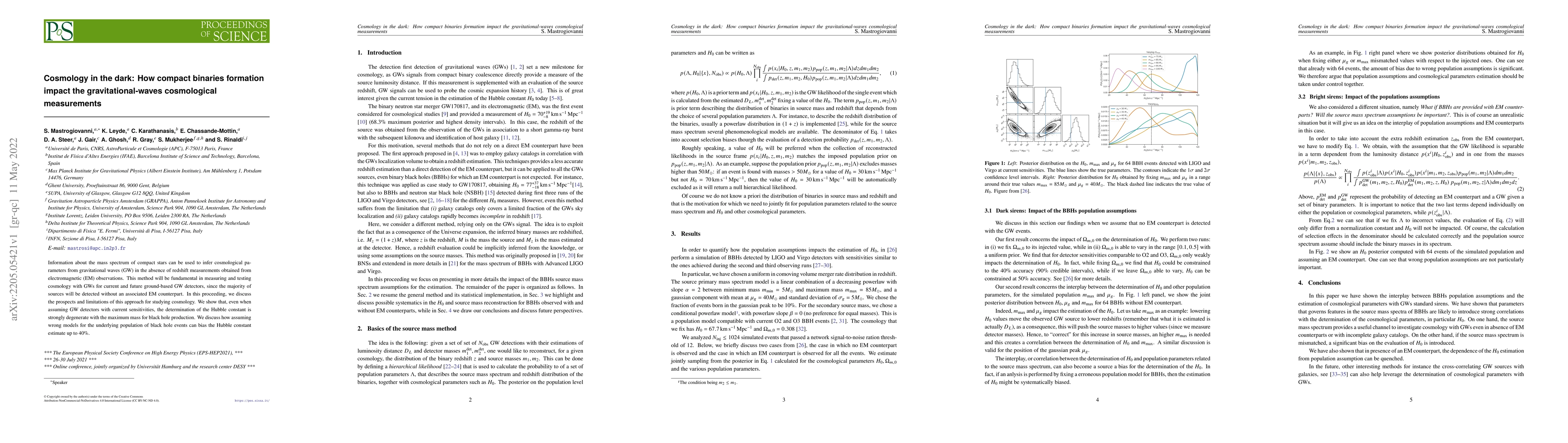 Thumbnail for Cosmology in the dark: How compact binaries formation impact the
  gravitational-waves cosmological measurements