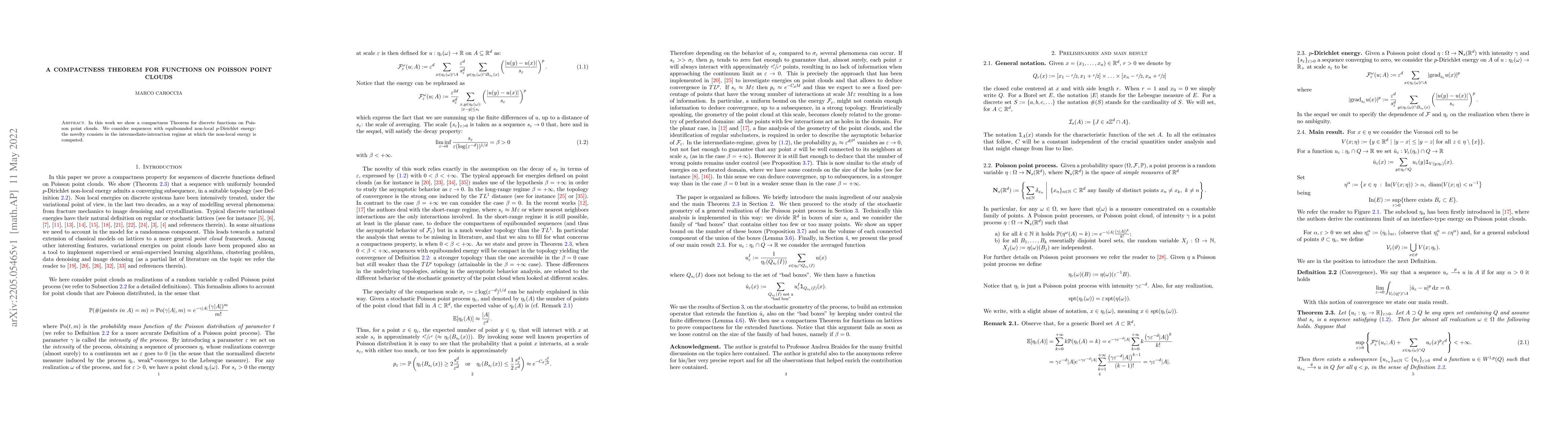 Thumbnail for A Compactness Theorem for functions on Poisson point clouds