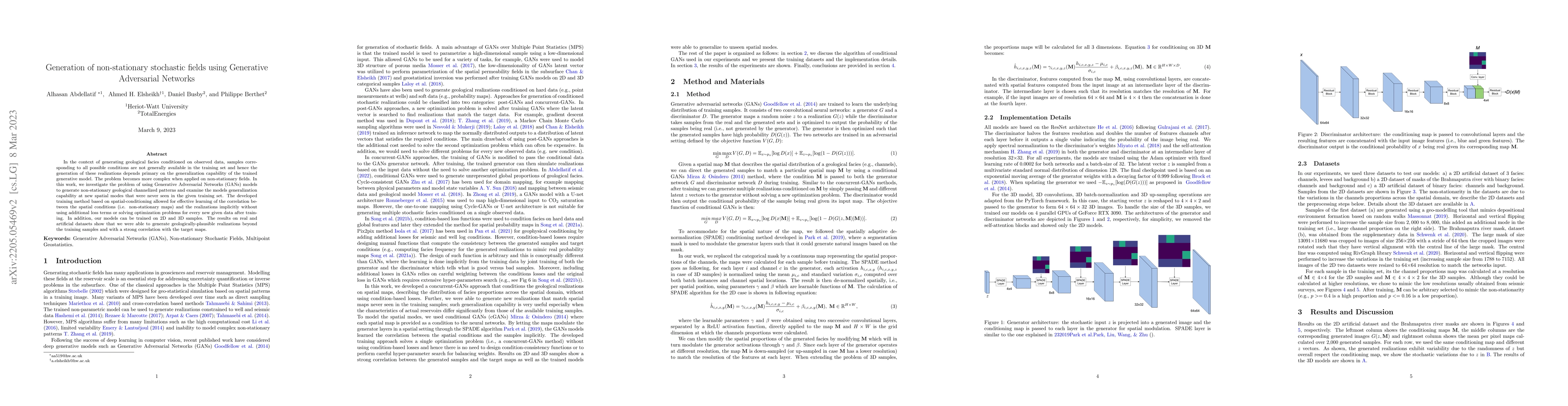 Thumbnail for Generation of non-stationary stochastic fields using Generative
  Adversarial Networks