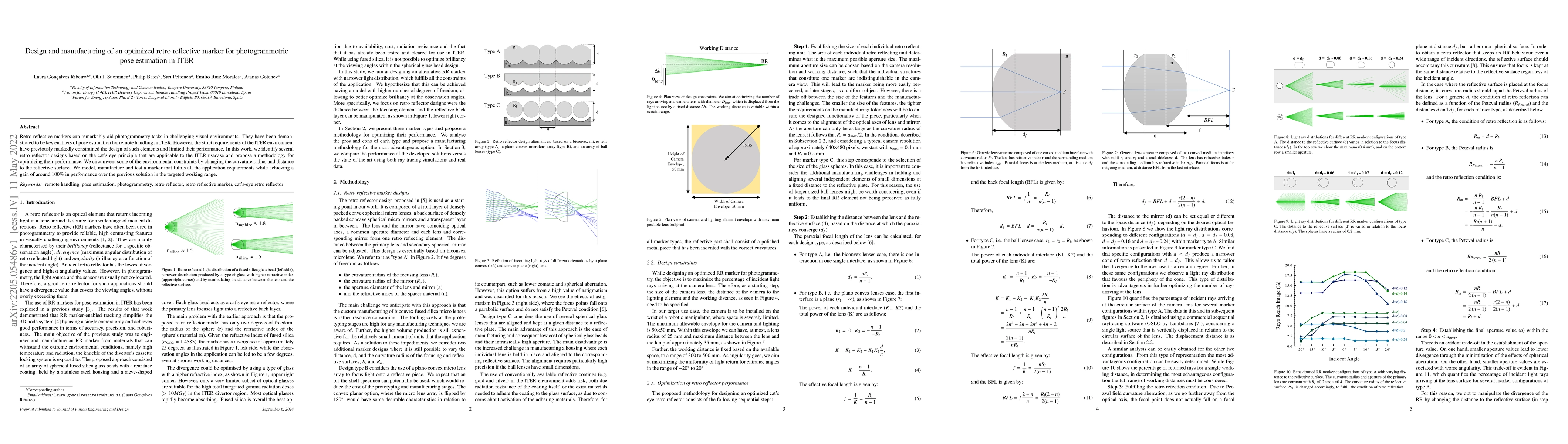 Thumbnail for Design and manufacturing of an optimized retro reflective marker for
  photogrammetric pose estimation in ITER
