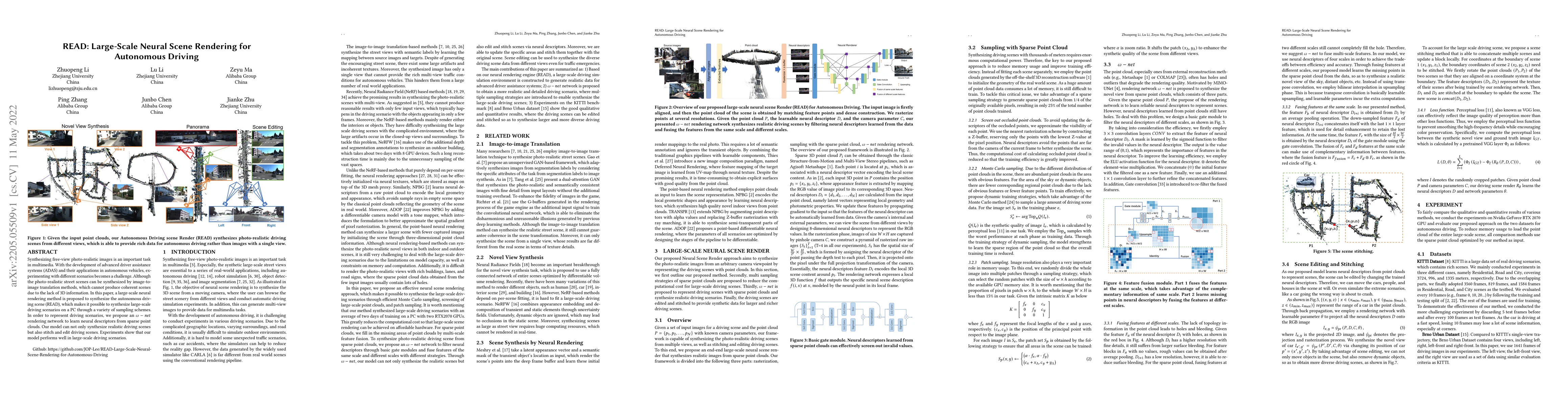 Thumbnail for READ: Large-Scale Neural Scene Rendering for Autonomous Driving