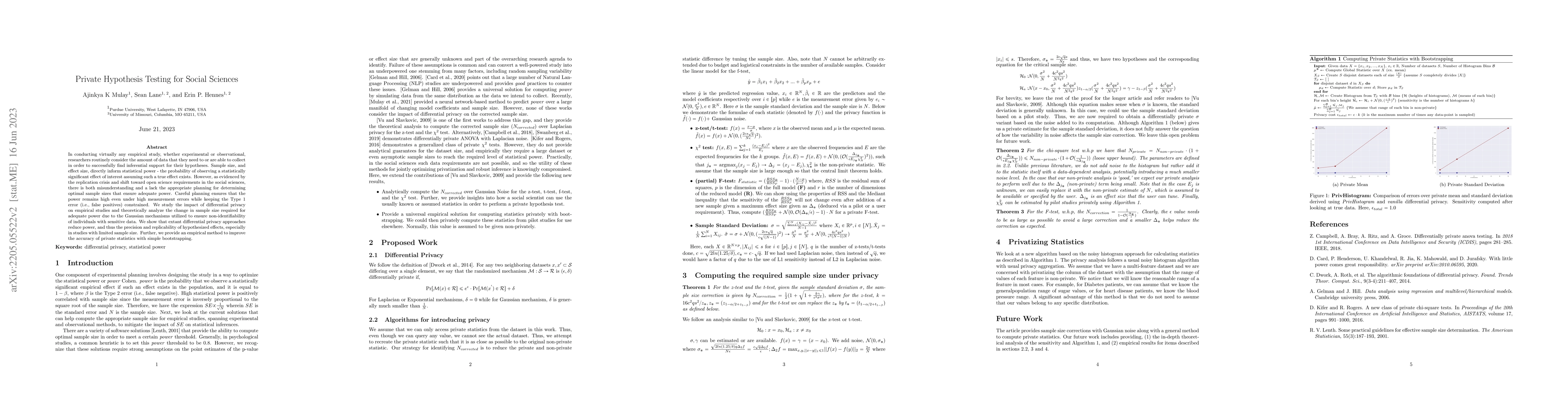Thumbnail for Private Hypothesis Testing for Social Sciences