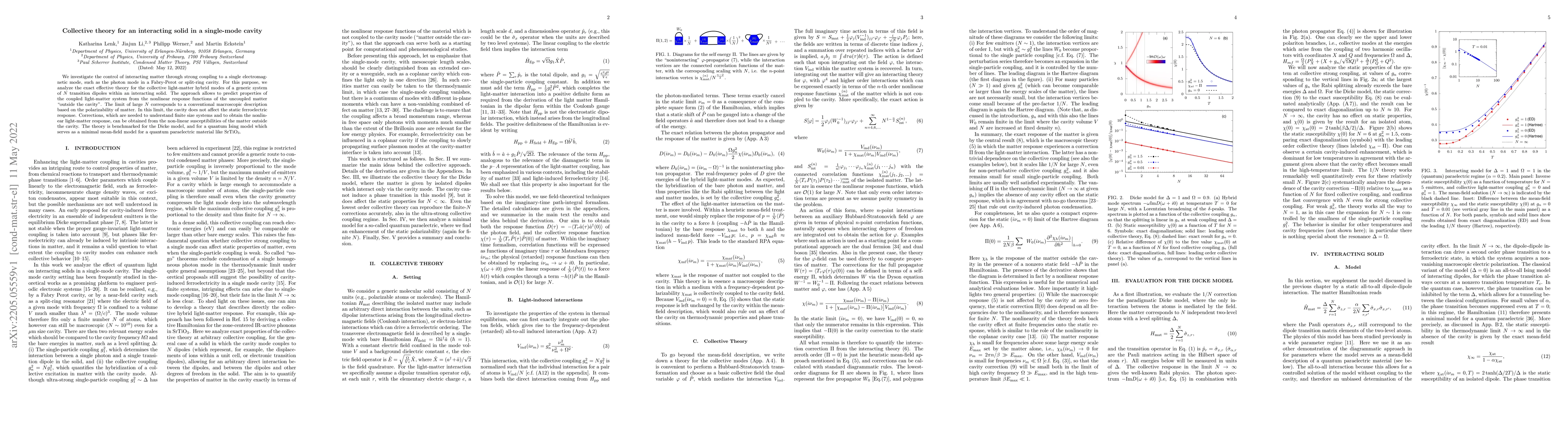 Thumbnail for Collective theory for an interacting solid in a single-mode cavity