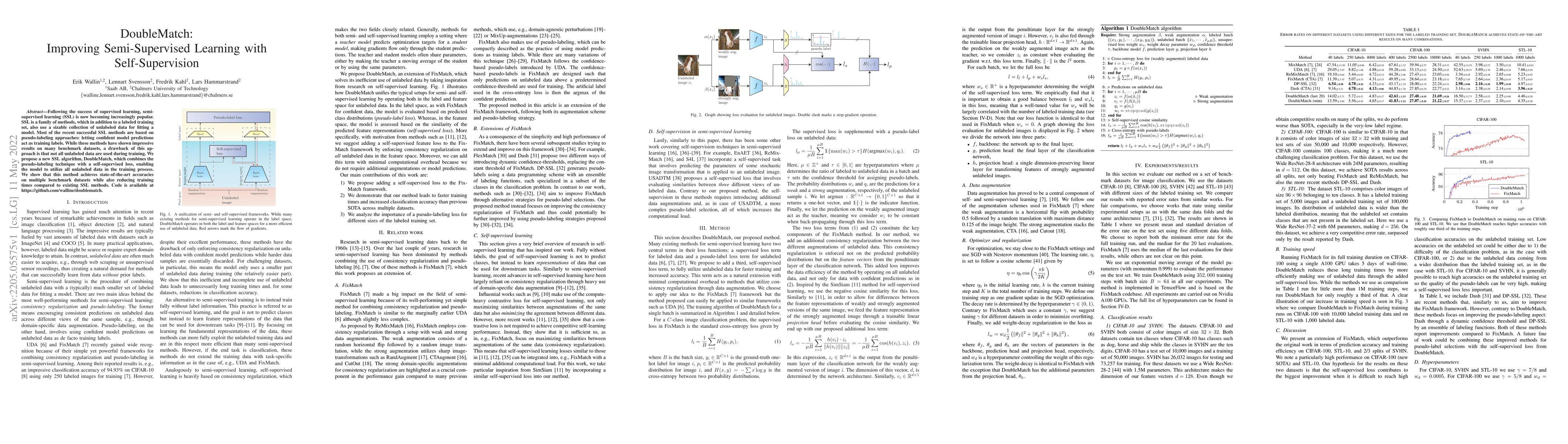Thumbnail for DoubleMatch: Improving Semi-Supervised Learning with Self-Supervision