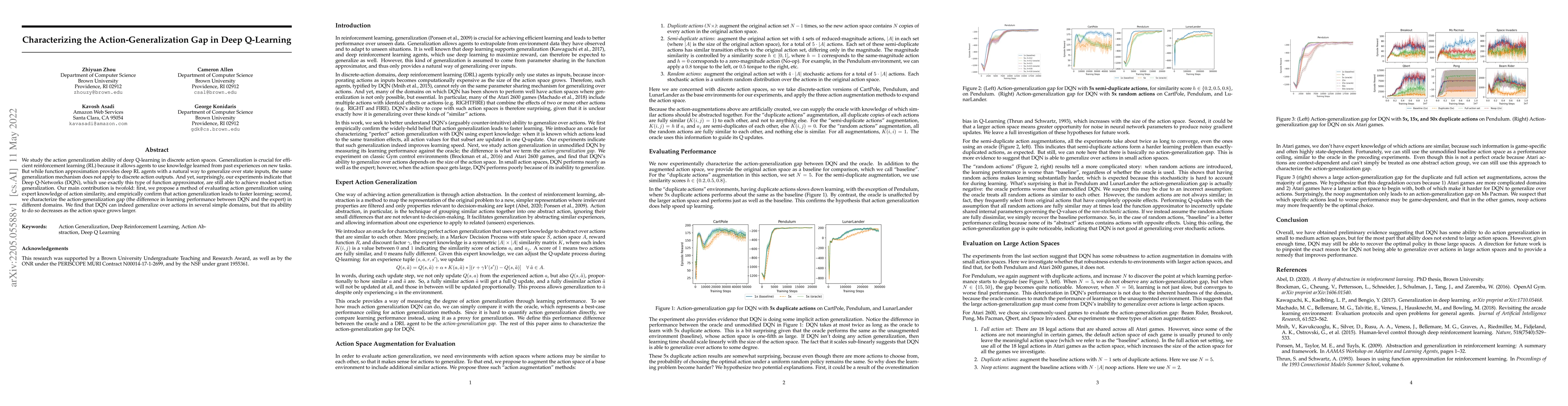 Thumbnail for Characterizing the Action-Generalization Gap in Deep Q-Learning