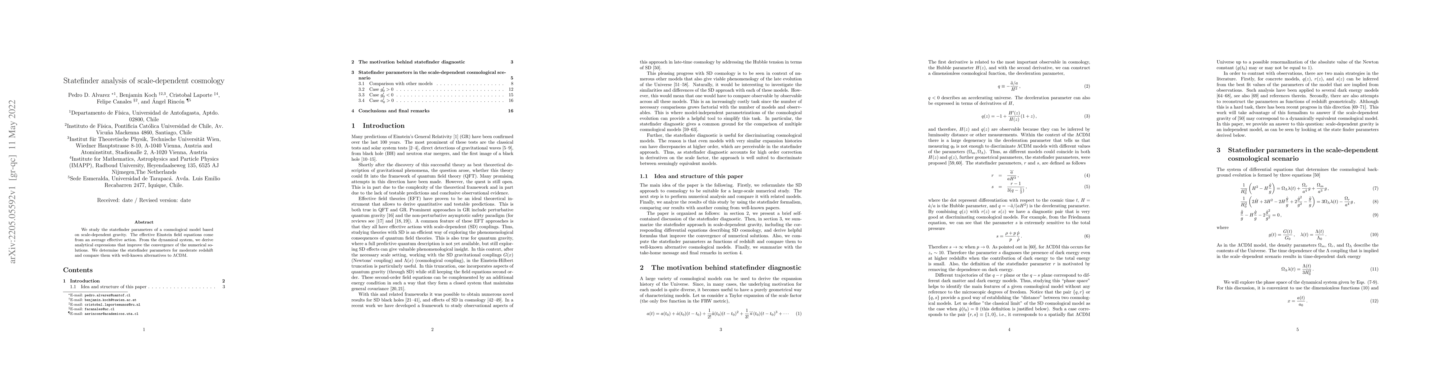 Thumbnail for Statefinder analysis of scale-dependent cosmology