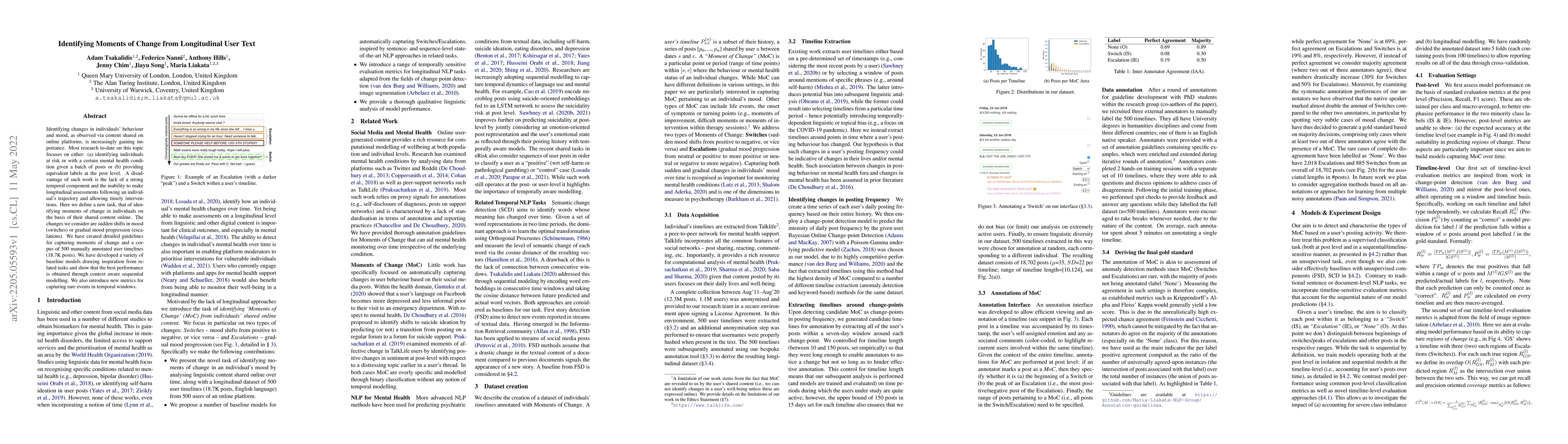 Thumbnail for Identifying Moments of Change from Longitudinal User Text